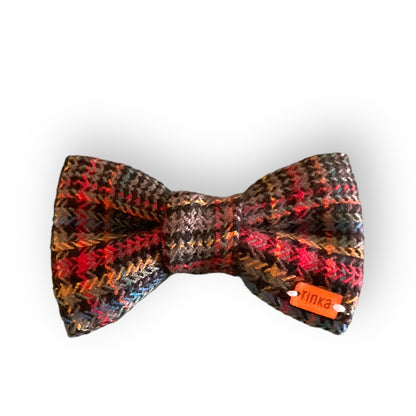 Multi Coloured Financier Plaid - Premium Dapper Dog Bow-Ties