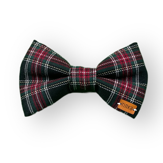 Multi Coloured Black & Red Plaid - Dog Bow-Ties