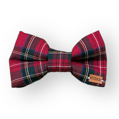 Red Tartan Dapper Dog Bow Tie — Handmade in Australia