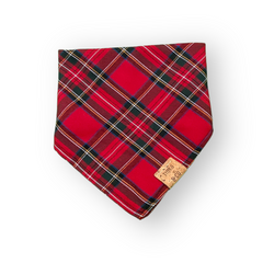Red Tartan Dapper Dog Bandana — Handmade in Australia
